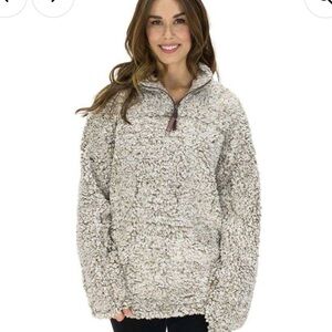 True Grit Women's Cream Sherpa Pullover
